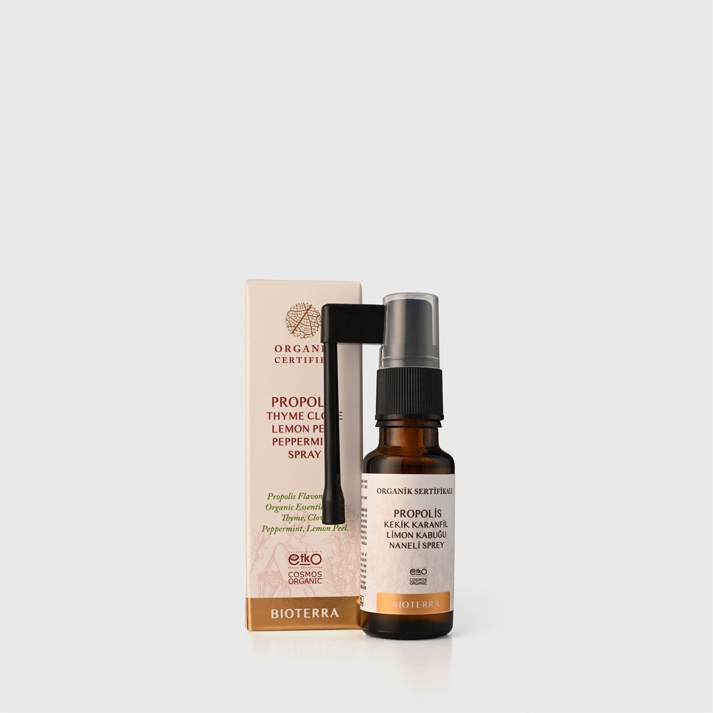 Bioterra Organic Propolis, Thyme, and Clove Throat Spray